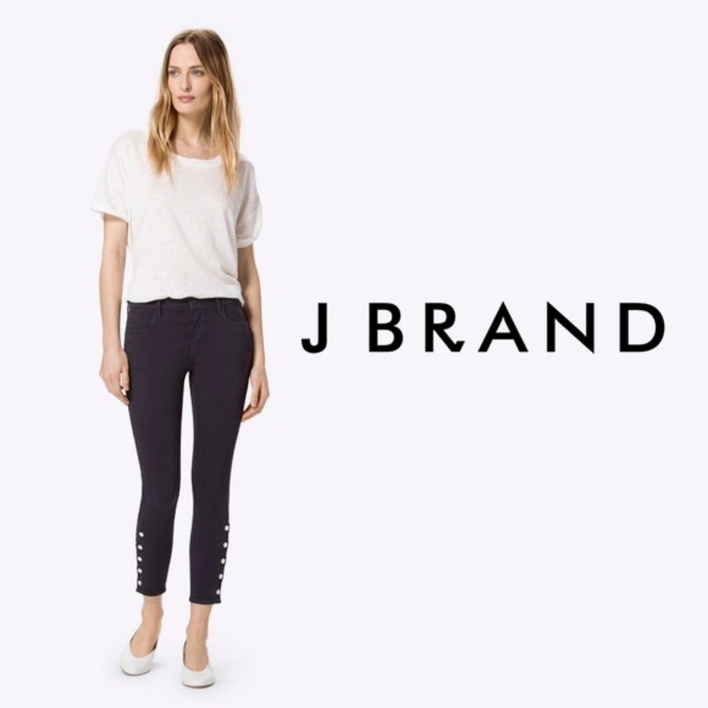NWT, J. Brand Black Iris Suvi Stretch Utility Cropped Pants